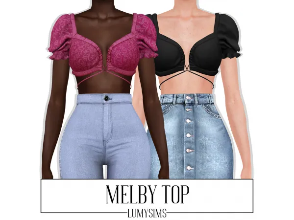 Alpha Melby Top - The Sims 4 Custom Content
