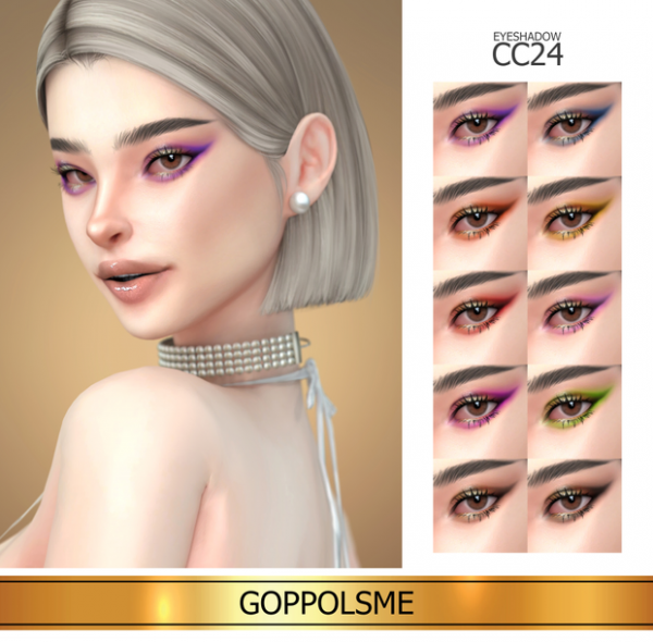 Alpha GPME GOLD Eyeshadow 24 by simsfinds - The Sims 4 Custom Content