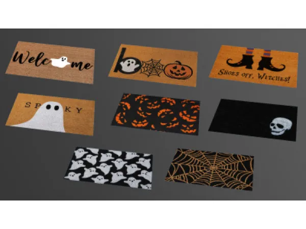Mix Halloween Doormat by CMDesigns - The Sims 4 Custom Content