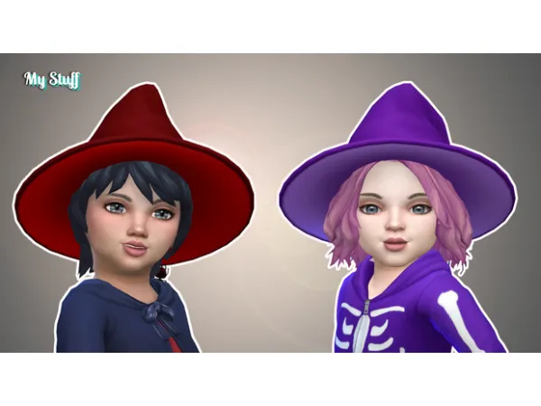 Maxis Match Witch Hat for Toddlers by Kiara Zurk - The Sims 4 Custom Content