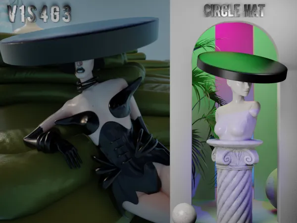 Alpha CIRCLE HAT - The Sims 4 Custom Content