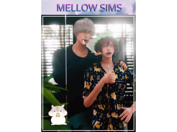 Mix Couple Morning Routine by MELLOW SIMS - The Sims 4 Custom Content