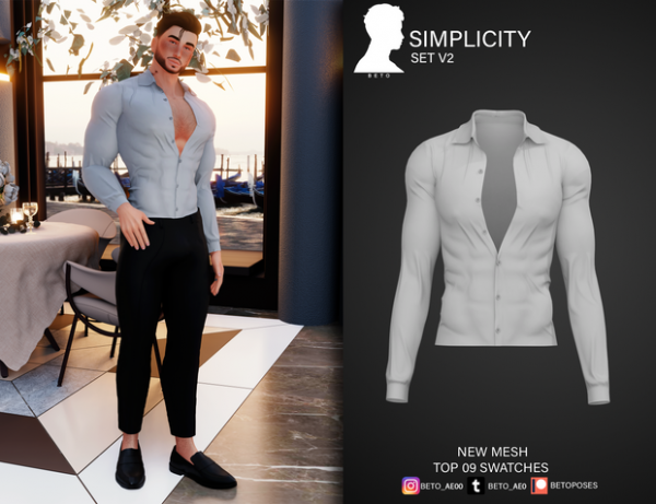 Alpha Simplicity Set V2 by simsfinds - The Sims 4 Custom Content