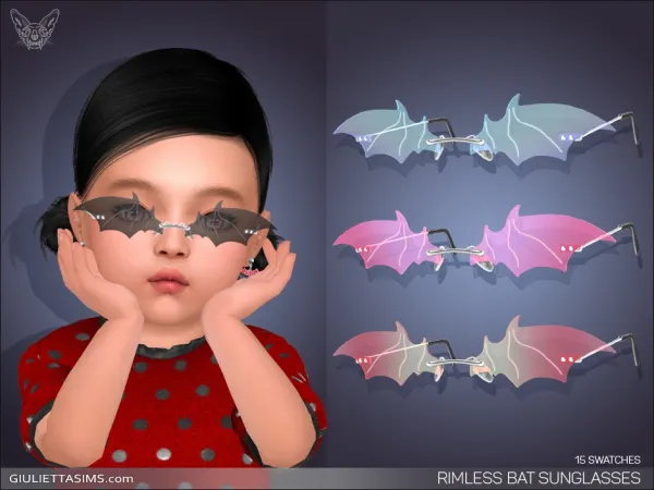 Alpha RIMLESS BAT SUNGLASSES FOR TODDLERS - The Sims 4 Custom Content