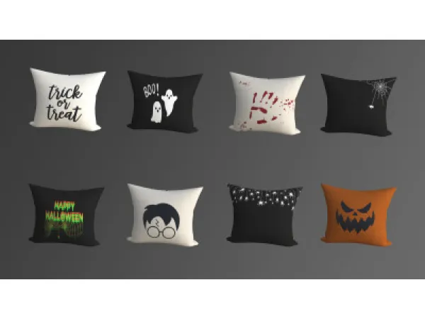 Mix Halloween Throw Pillow by CMDesigns - The Sims 4 Custom Content