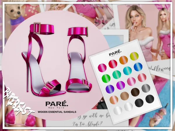 Alpha Legally Pare Woods Essential Sandals - The Sims 4 Custom Content