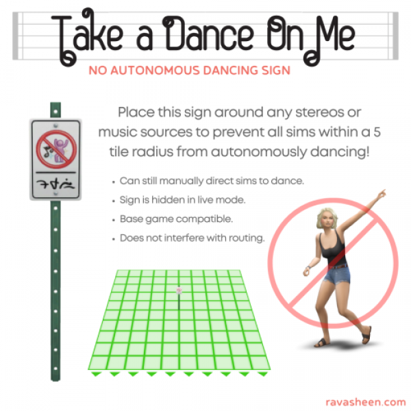 Maxis Match Take a Dance On Me No Autonomous Dancing by simsfinds - The Sims 4 Custom Content