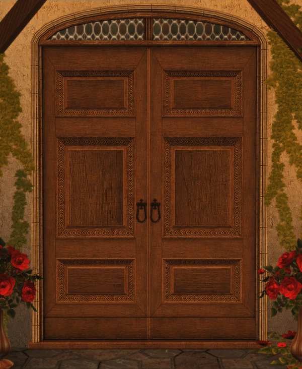 Alpha TheSenseMedieval The Witcher 3 Hearts Of Stone Auction House Double Doors Set by simsfinds - The Sims 4 Custom Content