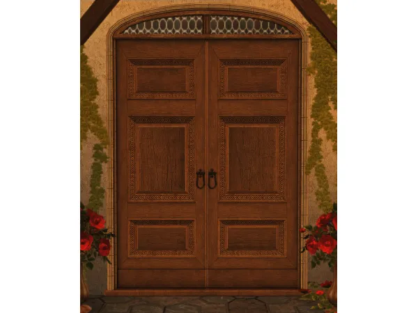 Alpha TheSenseMedieval The Witcher 3 Hearts Of Stone Auction House Double Doors Set - The Sims 4 Custom Content