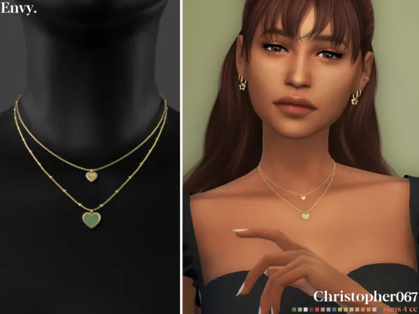 Alpha ENVY NECKLACE by simsfinds - The Sims 4 Custom Content
