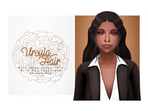Maxis Match Ursula Hair by IsJao - The Sims 4 Custom Content