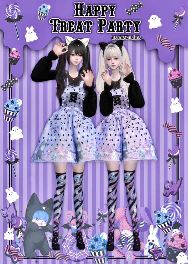 Alpha Angelic Pretty Happy Treat Party Set by simsfinds - The Sims 4 Custom Content
