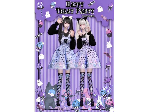 Alpha Angelic Pretty Happy Treat Party Set by usamarusims - The Sims 4 Custom Content