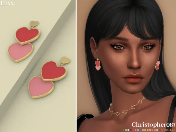 Alpha ENVY EARRINGS by simsfinds - The Sims 4 Custom Content
