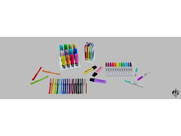 Simbishy Cute Stationery Set Part 2 - The Sims 3 Custom Content