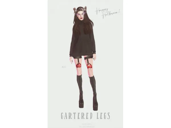 Alpha Gartered Legs - The Sims 4 Custom Content