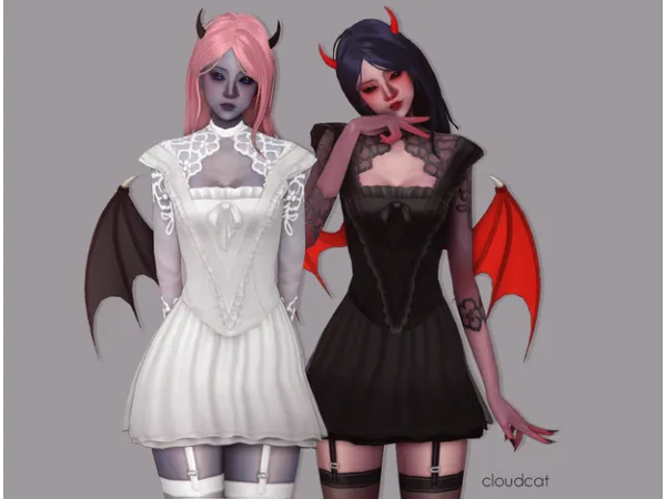 Maxis Match 0 Angel Set - The Sims 4 Custom Content