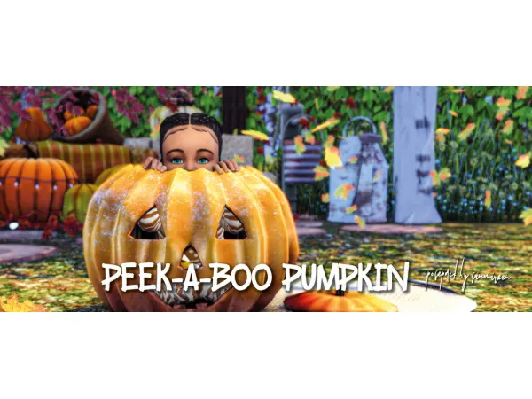 Peek-a-boo pumpkin by simmireen