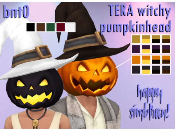 Maxis Match bnt0_conversion_Helen_witchy_pumpkinhead happy simblreen - The Sims 4 Custom Content