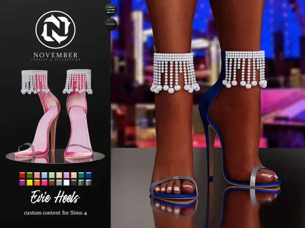 Alpha November Evie Heels - The Sims 4 Custom Content