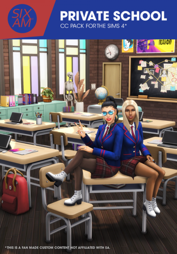 Maxis Match Private School ( Pack for ) by simsfinds - The Sims 4 Custom Content