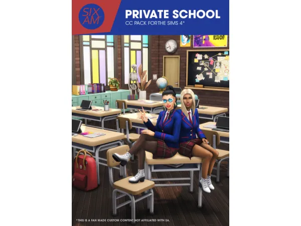 Maxis Match Private School ( Pack for ) - The Sims 4 Custom Content