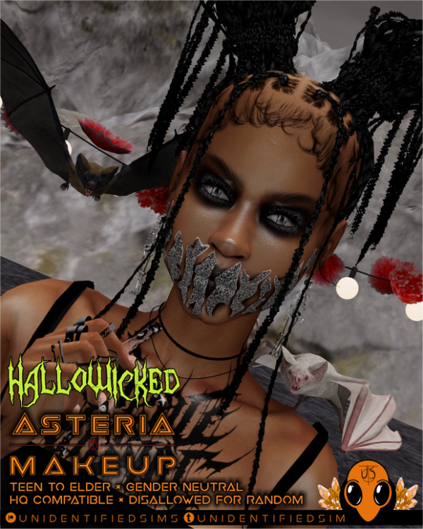 Alpha Hallowicked Asteria Makeup Set FREE by unidentifiedsims - The Sims 4 Custom Content
