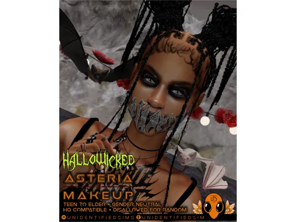 Alpha Hallowicked Asteria Makeup Set FREE by unidentifiedsims - The Sims 4 Custom Content