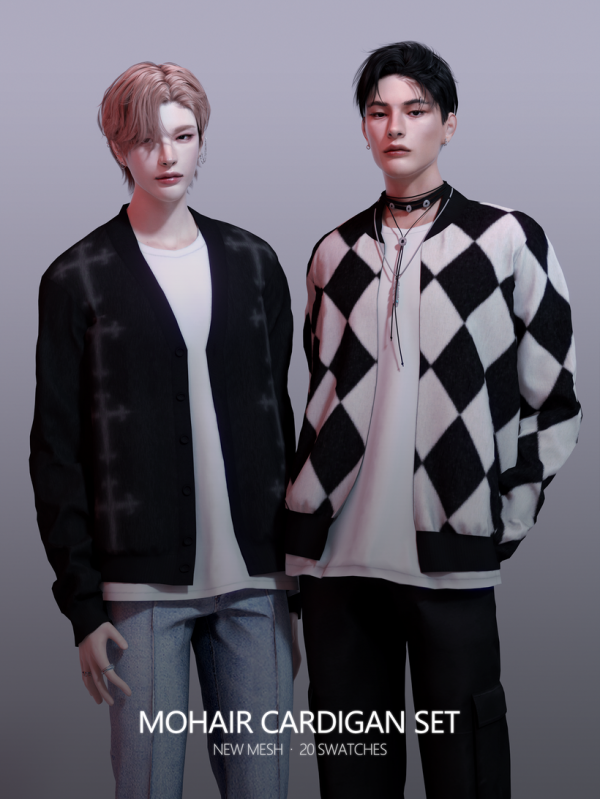 Alpha Mohair Cardigan Set by simsfinds - The Sims 4 Custom Content