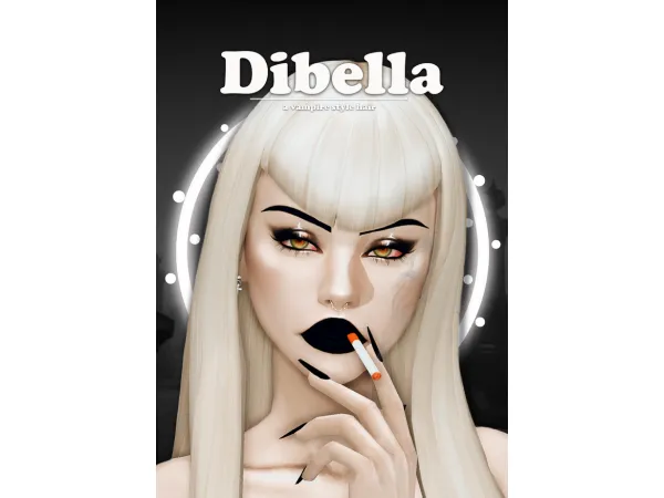 Maxis Match DIBELLA a vampire style hair by Lady Simmer - The Sims 4 Custom Content