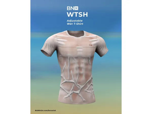 Alpha Wet T Shirt for Men by BNX WTSH - The Sims 4 Custom Content