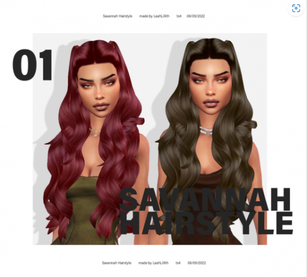 Maxis Match SAVANNAH HAIRSTYLE Clayfied Version by simsfinds - The Sims 4 Custom Content
