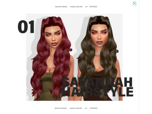 Maxis Match SAVANNAH HAIRSTYLE Clayfied Version by leahlillith - The Sims 4 Custom Content