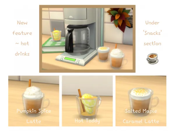 Maxis Match GC Hot Drinks Seasonal Selection by Littlbowbub - The Sims 4 Custom Content