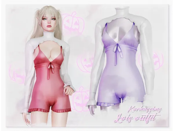 Alpha Lois outfit by korkassims - The Sims 4 Custom Content