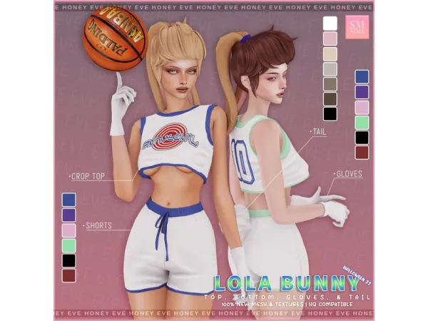 Alpha HONEY Lola Bunny Set by SM Sims - The Sims 4 Custom Content