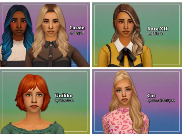 4t2 FEMALE HAIR CONVERSIONS - The Sims 2 Custom Content