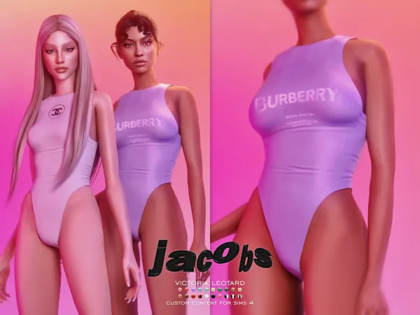 Alpha JACOBS Victoria Leotard - The Sims 4 Custom Content