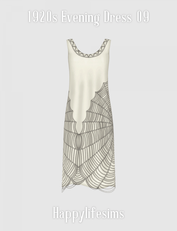 Mix [Lonelyboy] 1920s Evening Dress_09 (Halloween) by simsfinds - The Sims 4 Custom Content