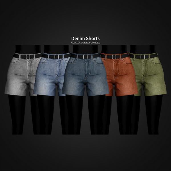 Alpha Denim Shorts by simsfinds - The Sims 4 Custom Content