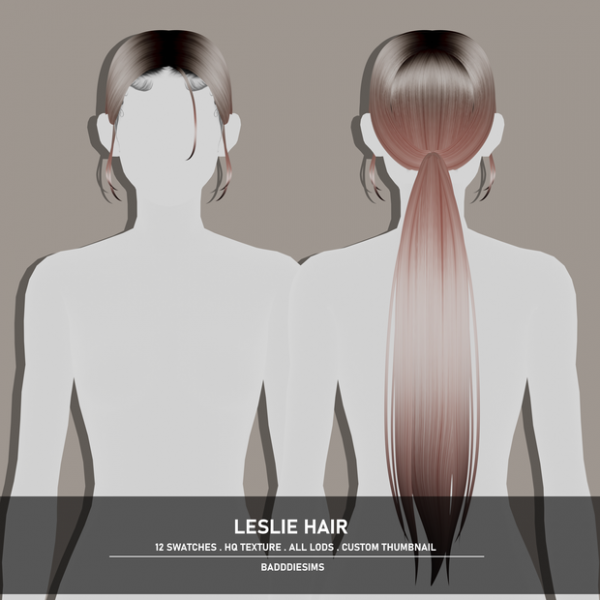 Maxis Match LESLIE HAIR by simsfinds - The Sims 4 Custom Content