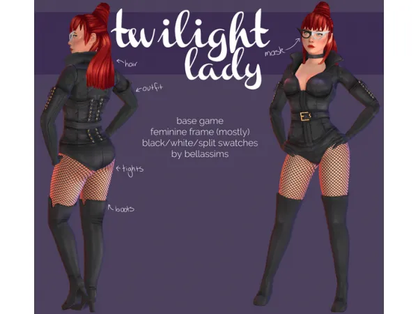 Maxis Match Twilight Lady Set Download by Bellassims - The Sims 4 Custom Content