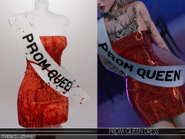 Alpha Prom queen dress - The Sims 4 Custom Content