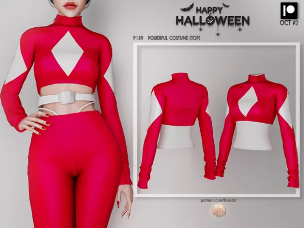 Alpha POWERFUL COSTUME P139 P140 tr by busra - The Sims 4 Custom Content