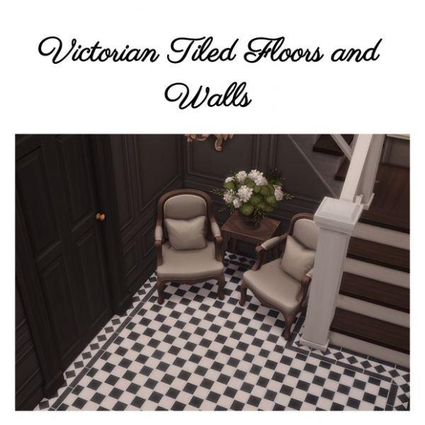 Mix Victorian Tiled Floors and Walls by simsfinds - The Sims 4 Custom Content