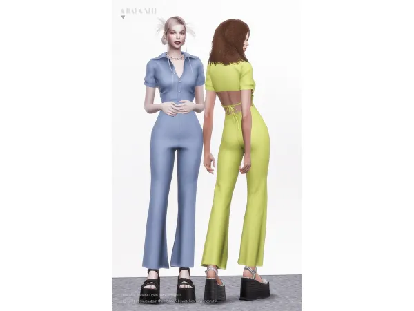 Dear Alex Joelene Open Back Jumpsuit by Charonlee SIMS