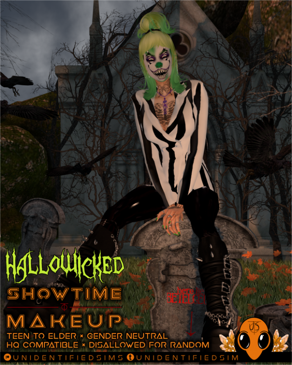 Alpha Hallowicked Showtime Makeup Set by unidentifiedsims - The Sims 4 Custom Content