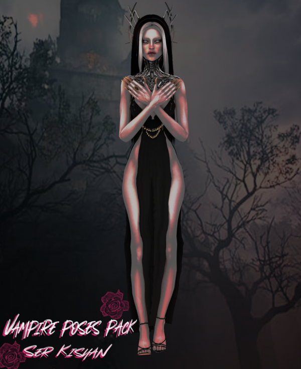 Alpha Vampire poses pack_ by simsfinds - The Sims 4 Custom Content