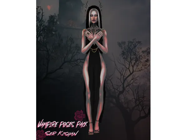 Alpha Vampire poses pack_ by Ser_Kisyan - The Sims 4 Custom Content
