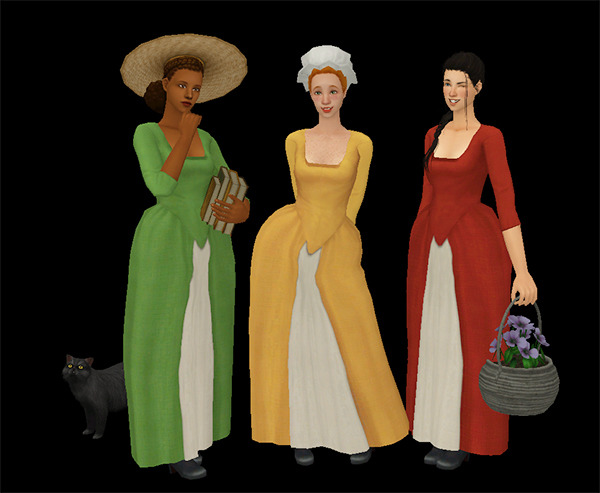 1700s LAnglais Robe by simsfinds - The Sims 2 Custom Content